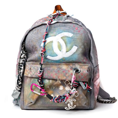 chanel backpack graffiti|authentic chanel graffiti backpack.